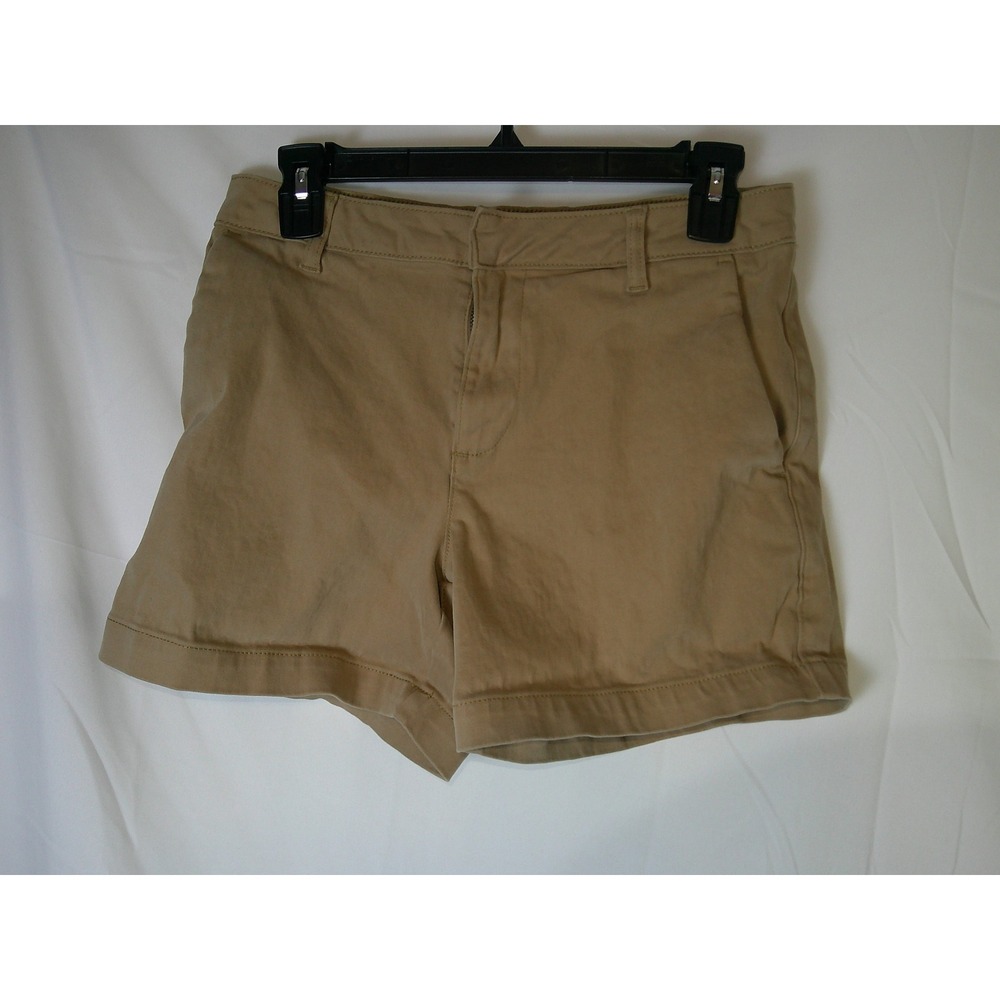 Banana Republic Khaki‎ Chino Shorts Womens Size 6 Flat Front Casual Everyday